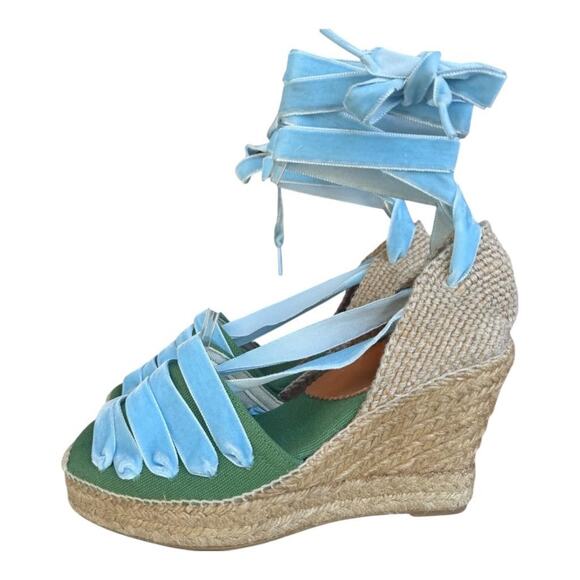 Penelope Chilvers Valenciana Espadrille Wedge Women size 36 US 5 - Picture 1 of 7